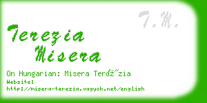 terezia misera business card